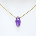 Collar Amatista Acero Inoxidable