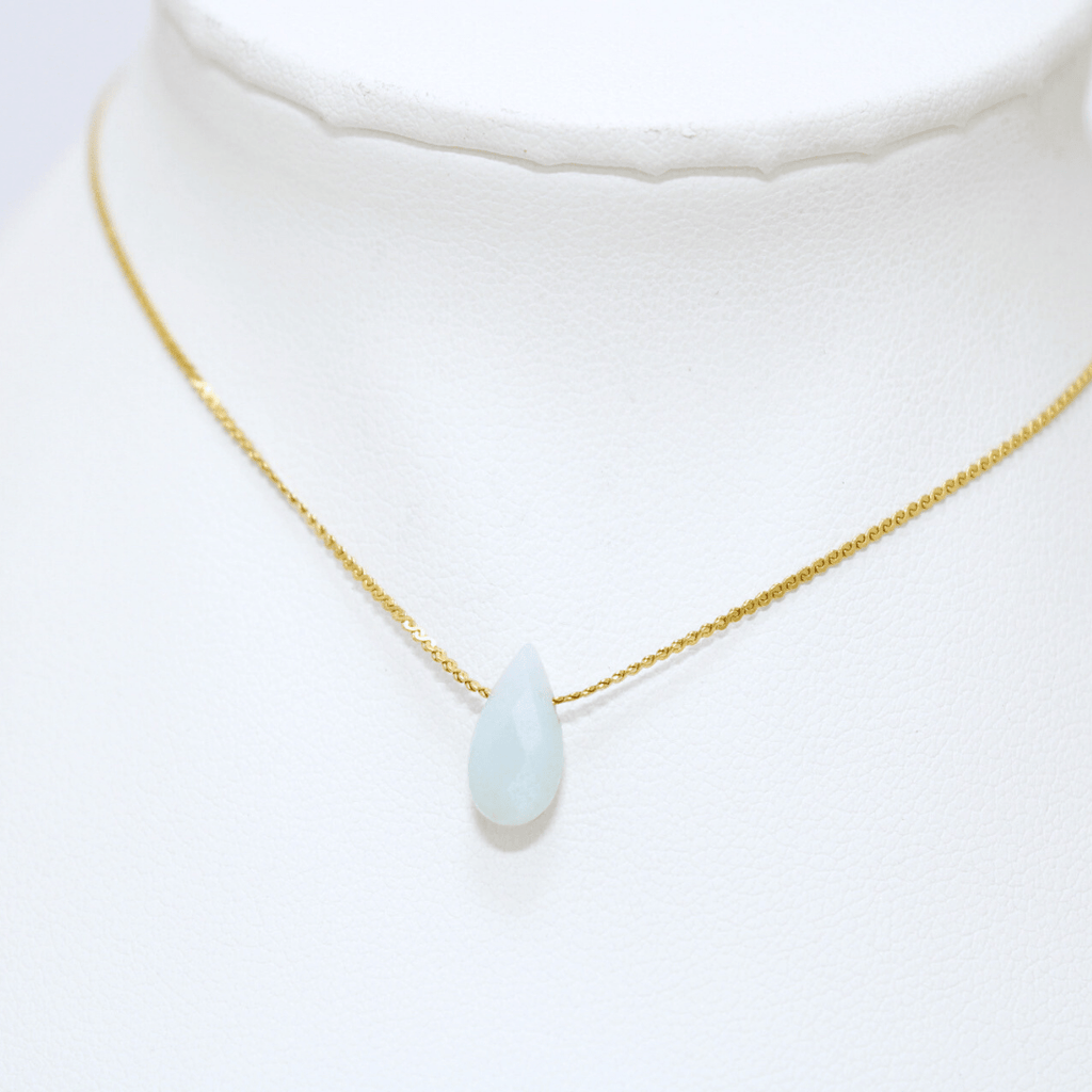 Collar Calcedonia Acero Inoxidable