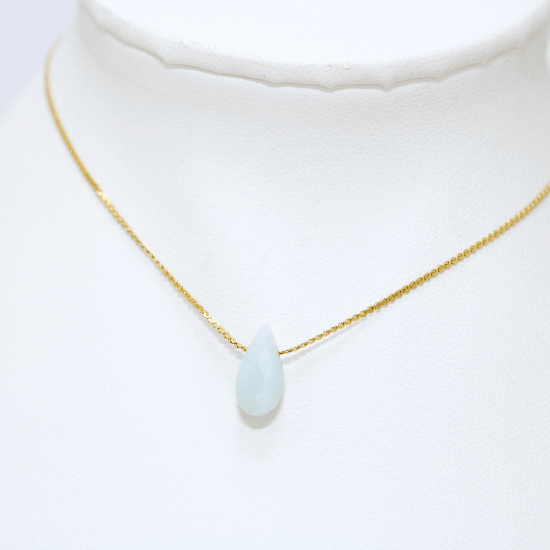 Collar Calcedonia Acero Inoxidable