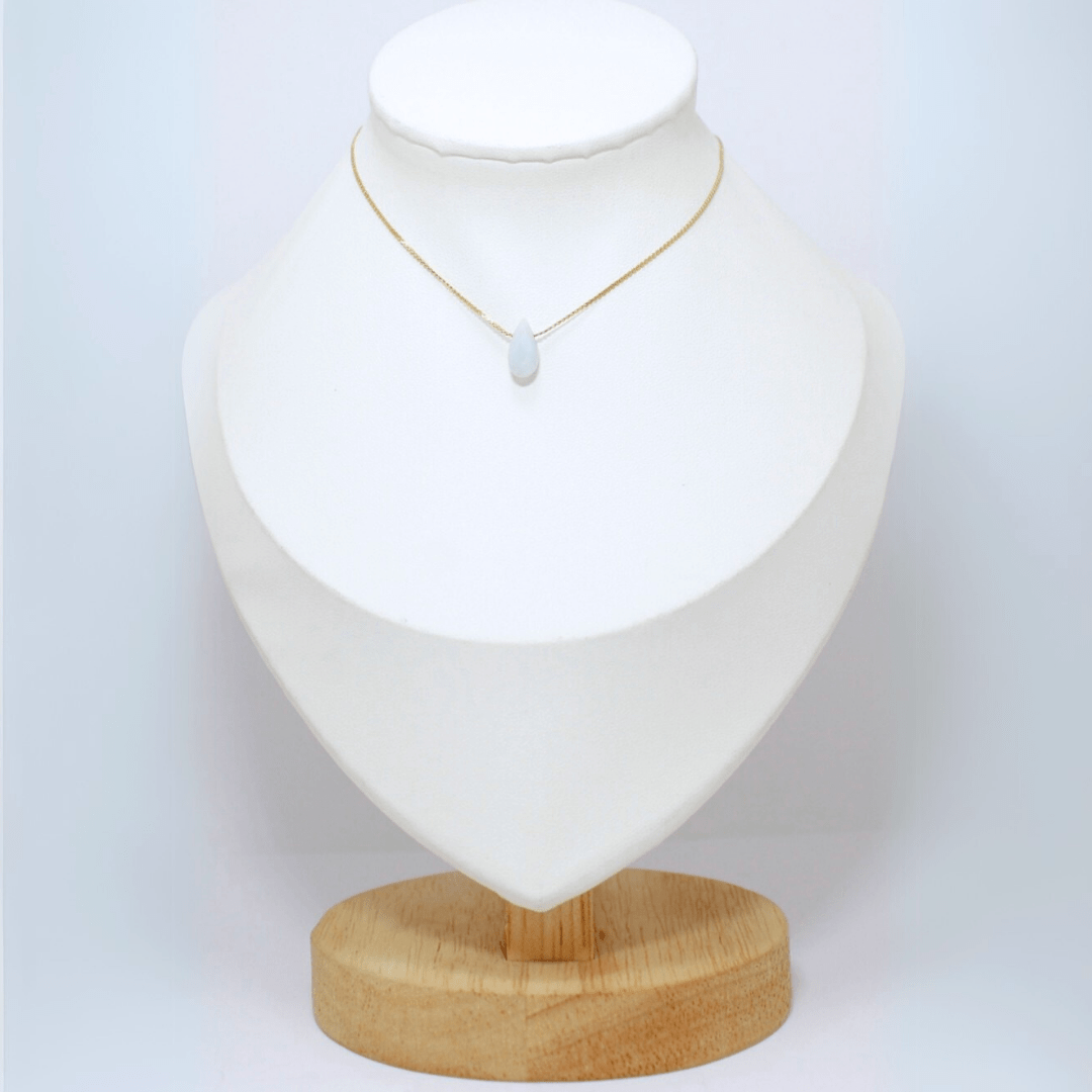 Collar Calcedonia Acero Inoxidable