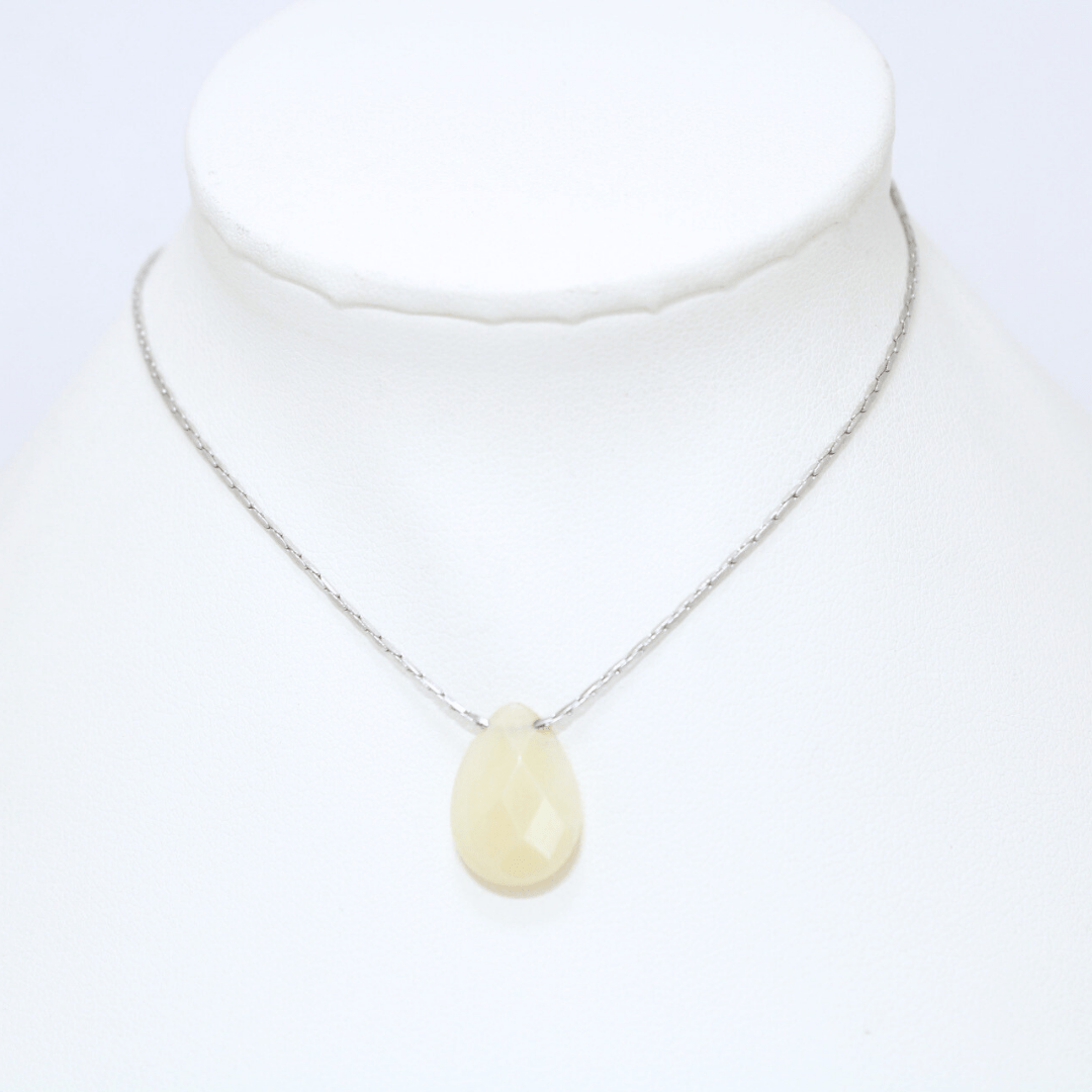 Collar Citrino Acero Inoxidable