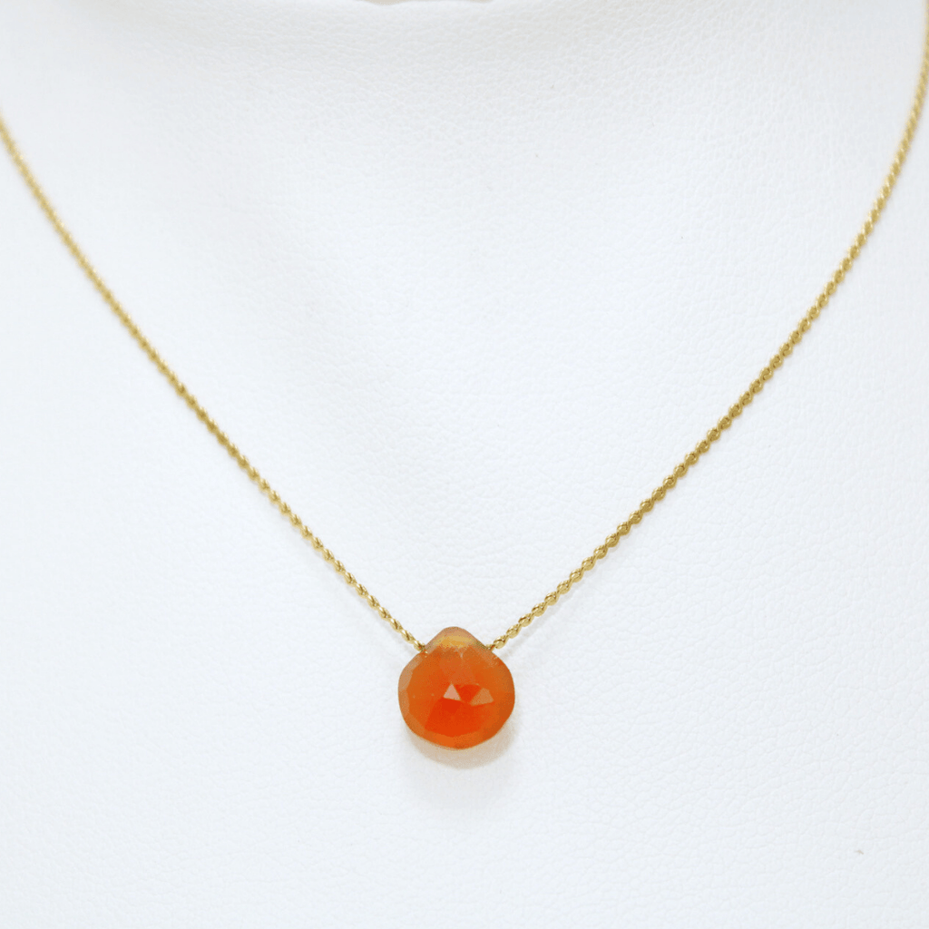 Collar Cornalina Acero Inoxidable
