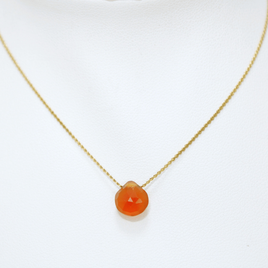 Collar Cornalina Acero Inoxidable
