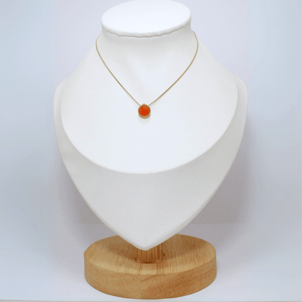 Collar Cornalina Acero Inoxidable