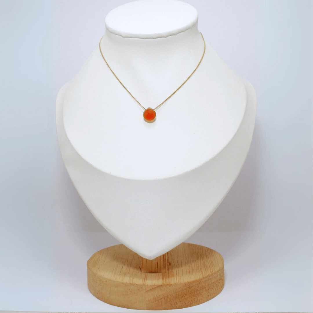 Collar Cornalina Acero Inoxidable