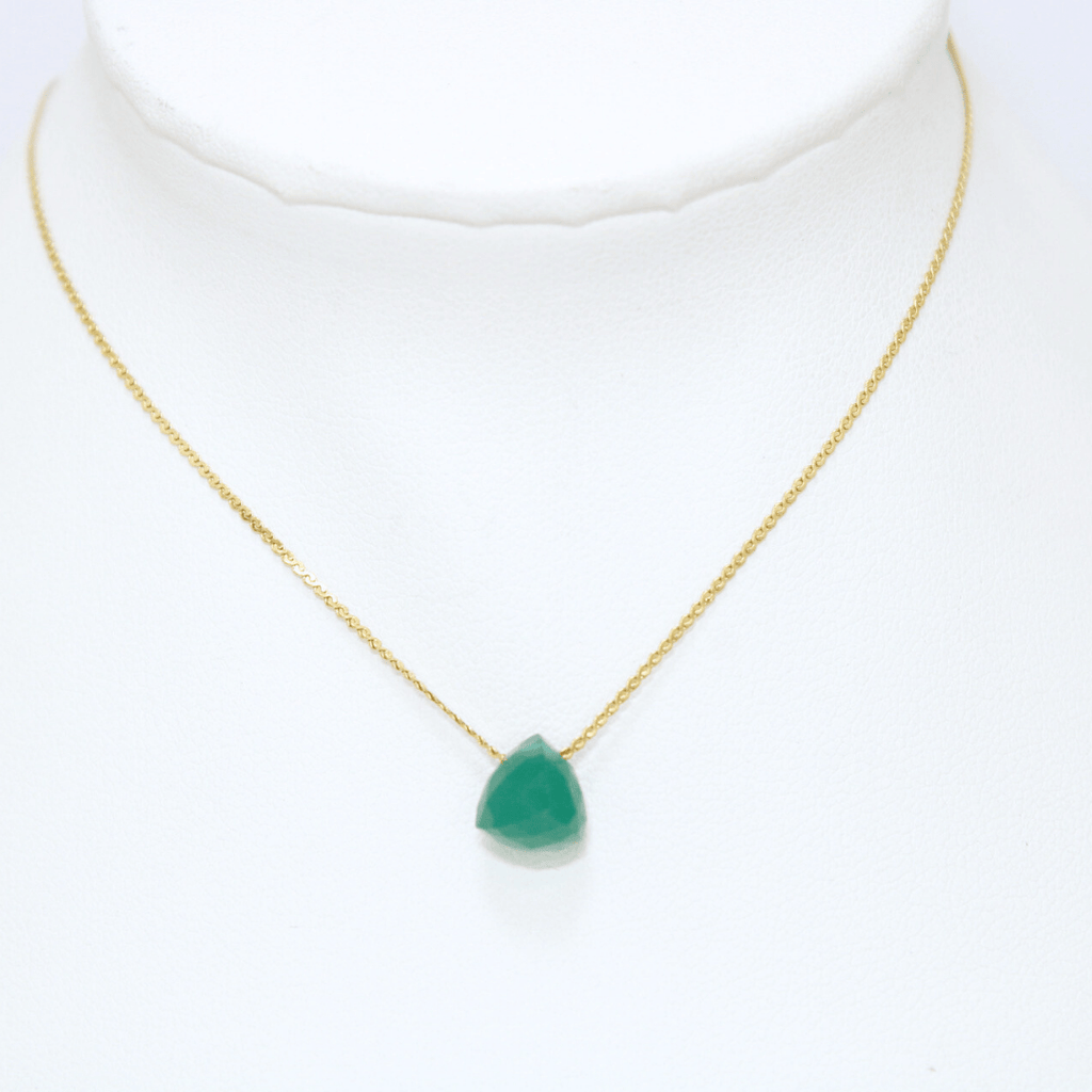 Collar Crisoprasa Acero Inoxidable