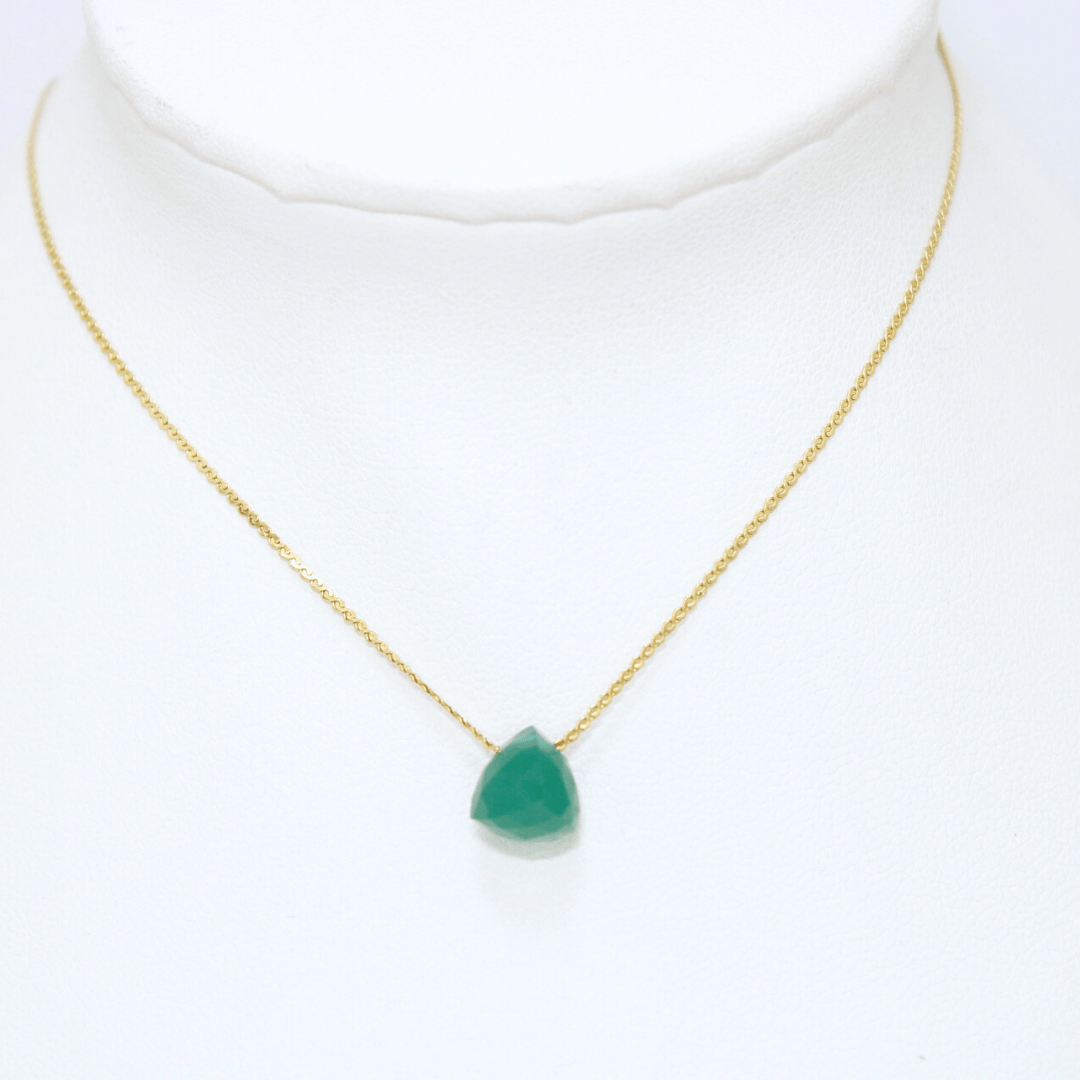 Collar Crisoprasa Acero Inoxidable