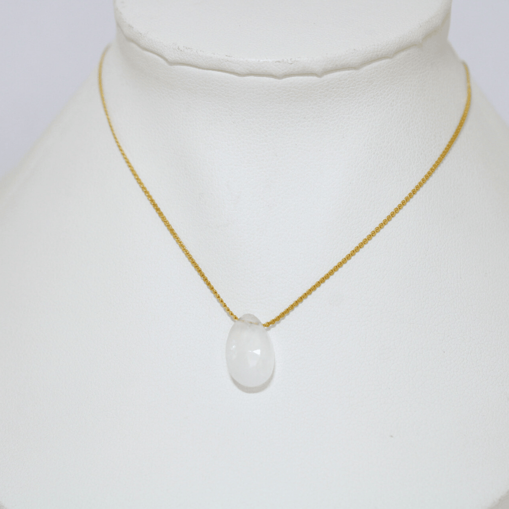 Collar Piedra Luna Acero Inoxidable