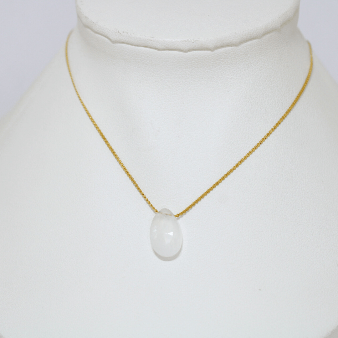 Collar Piedra Luna Acero Inoxidable