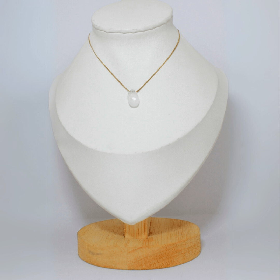 Collar Piedra Luna Acero Inoxidable