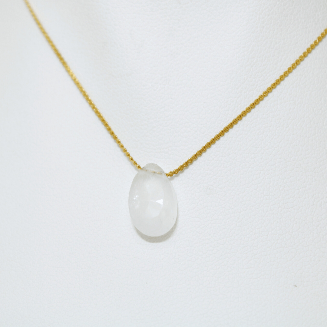 Collar Piedra Luna Acero Inoxidable