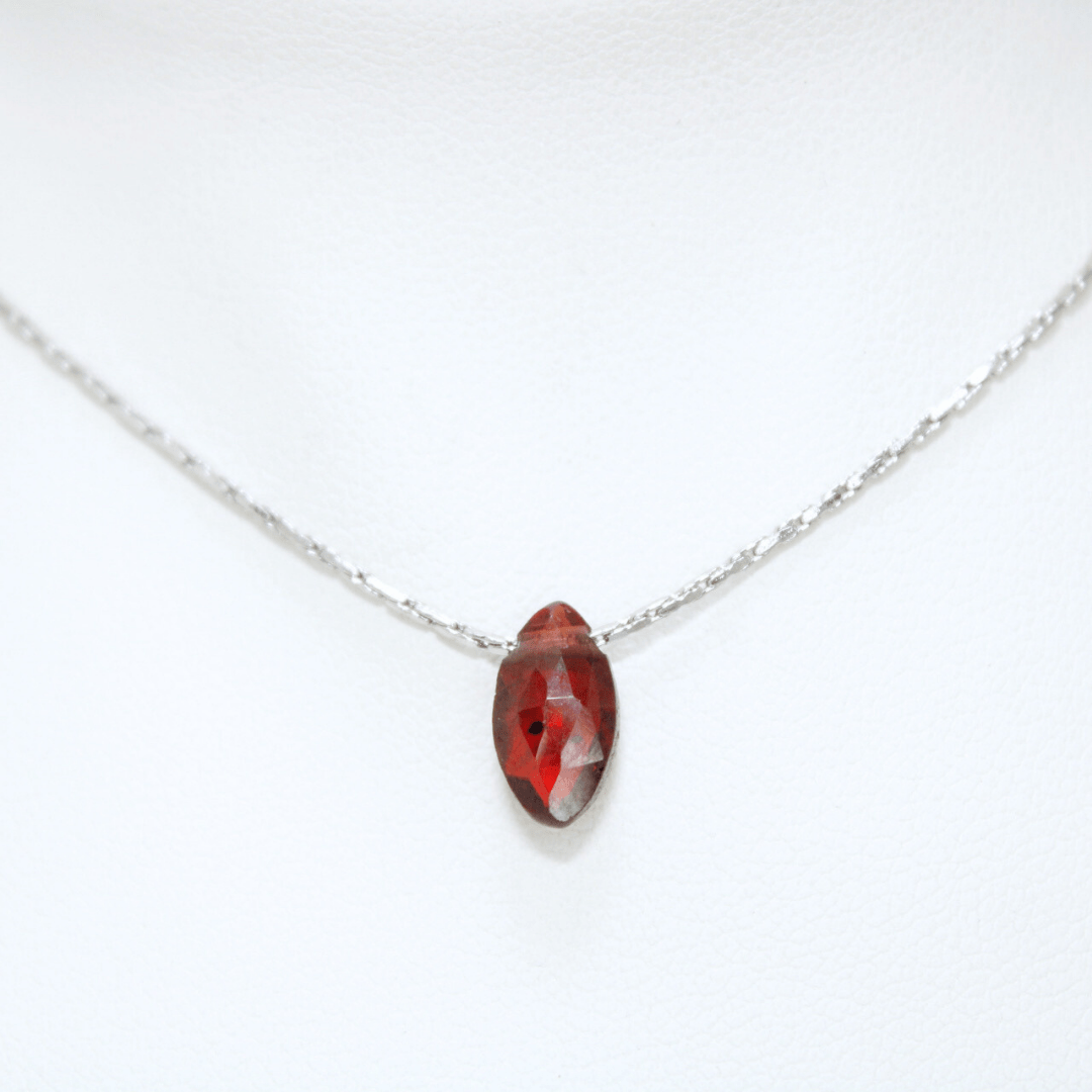 Collar Granate Acero Inoxidable