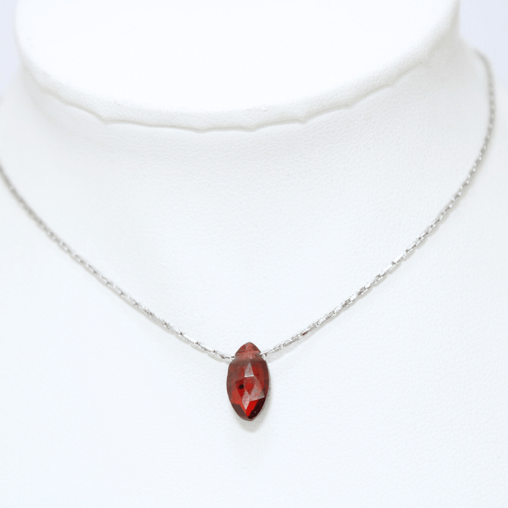 Collar Granate Acero Inoxidable