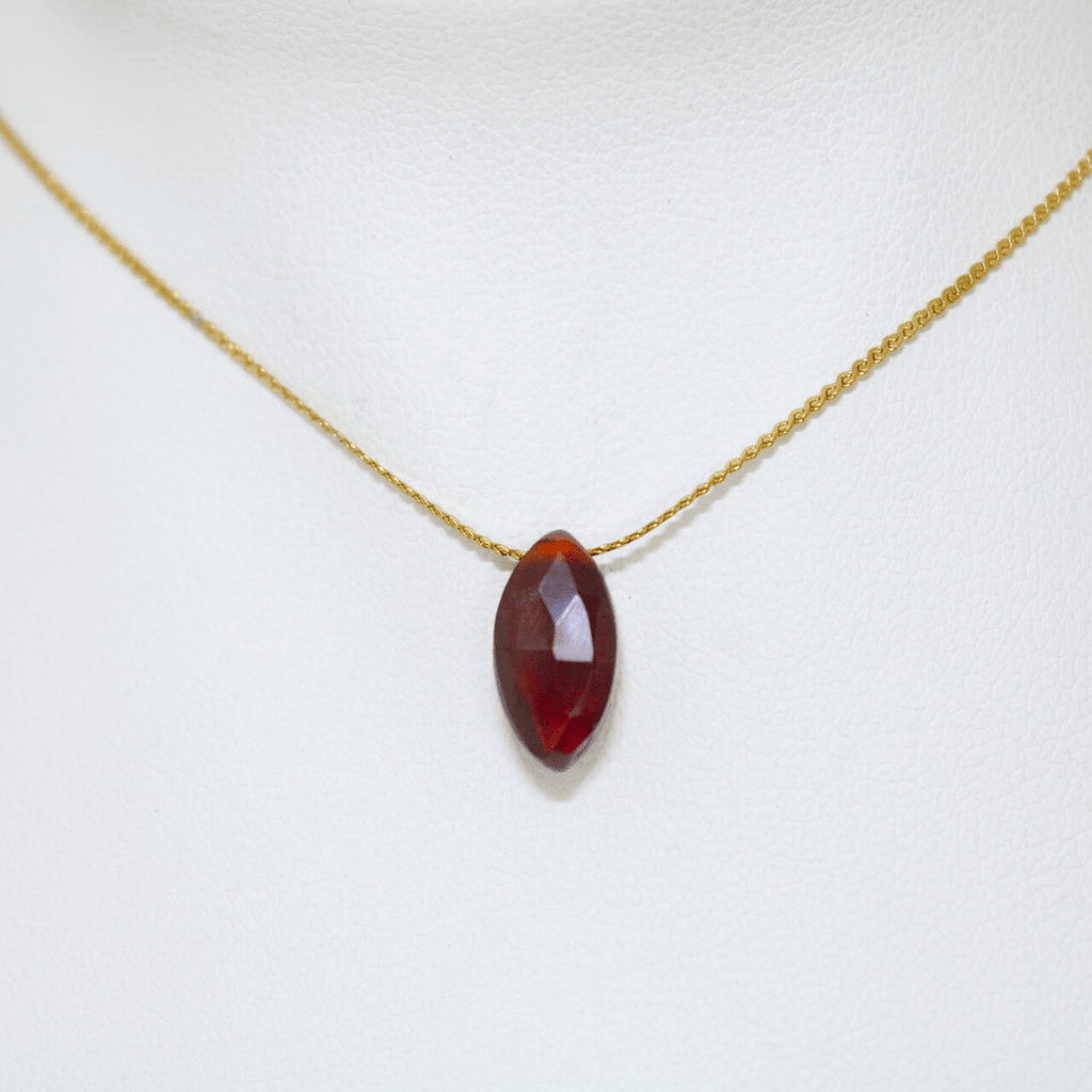 Collar Granate Acero Inoxidable