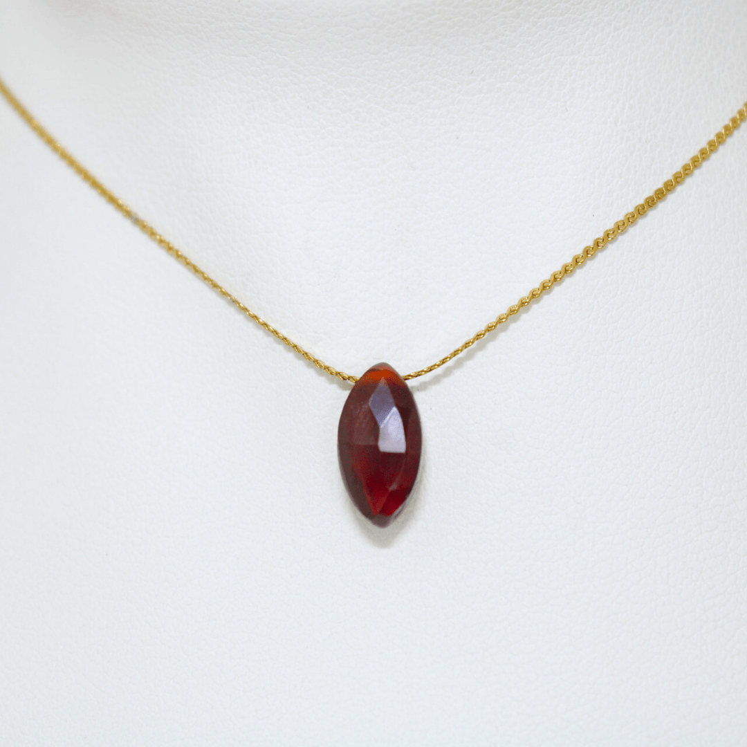 Collar Granate Acero Inoxidable
