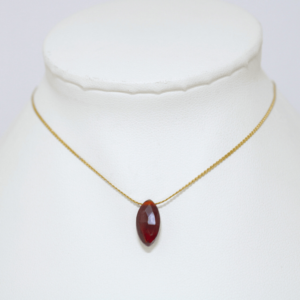 Collar Granate Acero Inoxidable