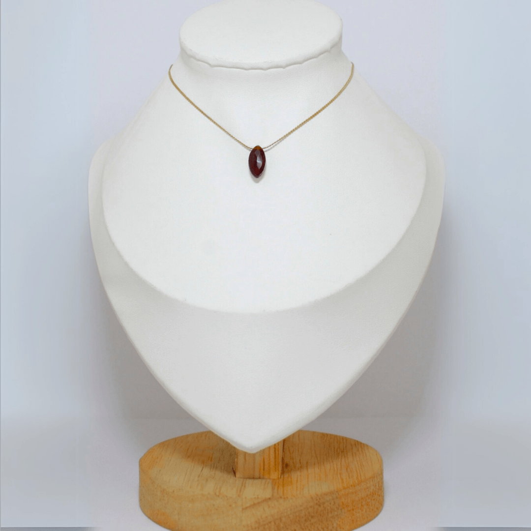 Collar Granate Acero Inoxidable