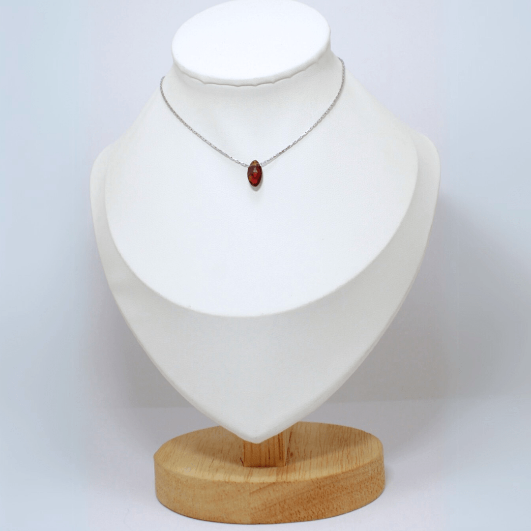 Collar Granate Acero Inoxidable