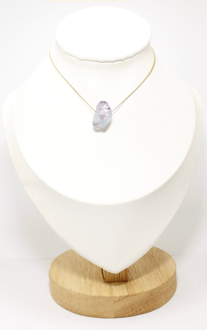 Collar Fluorita Acero Inoxidable