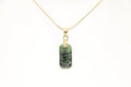 Collar Zoisita Rectangular Acero Inoxidable