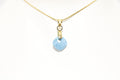 Collar Aguamarina Acero Inoxidable