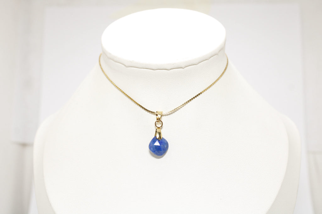 Collar Lapislázuli Rombo Acero Inoxidable