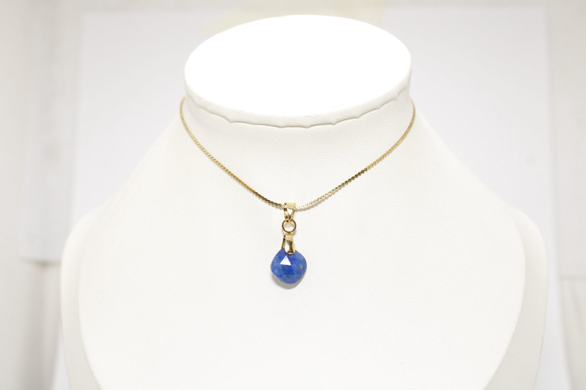 Collar Lapislázuli Rombo Acero Inoxidable