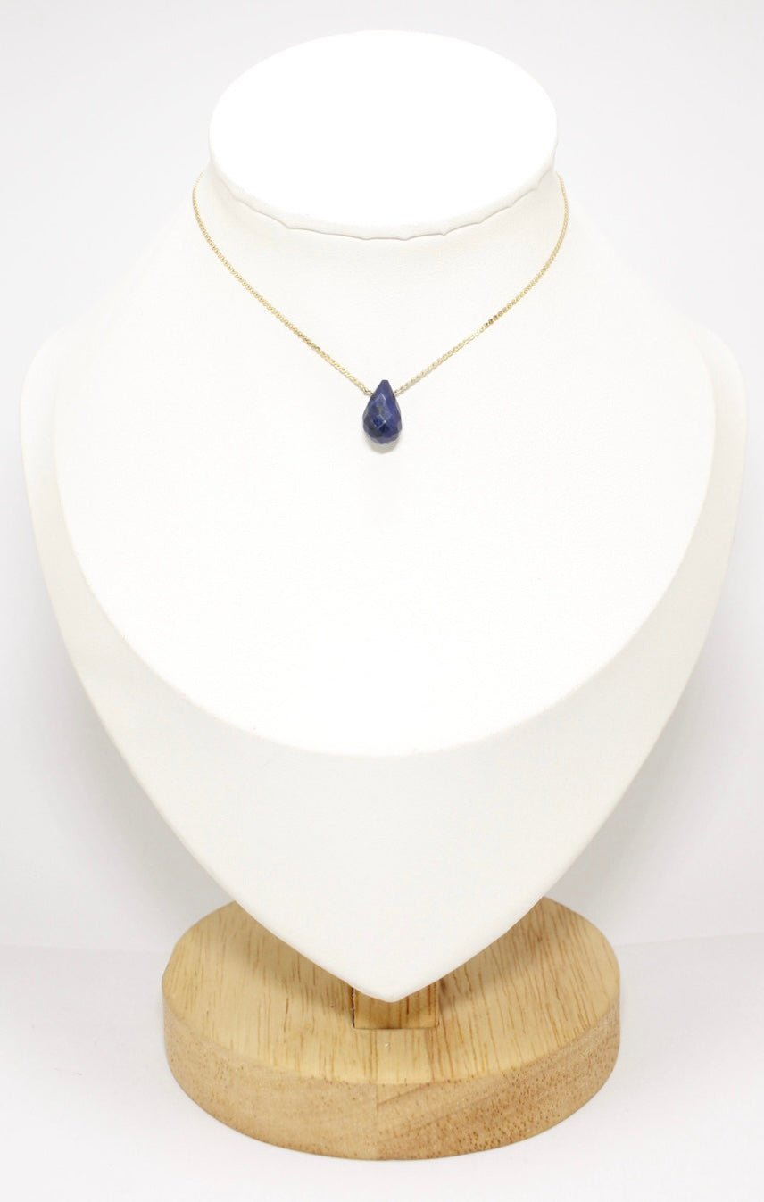 Collar Zafiro Acero Inoxidable