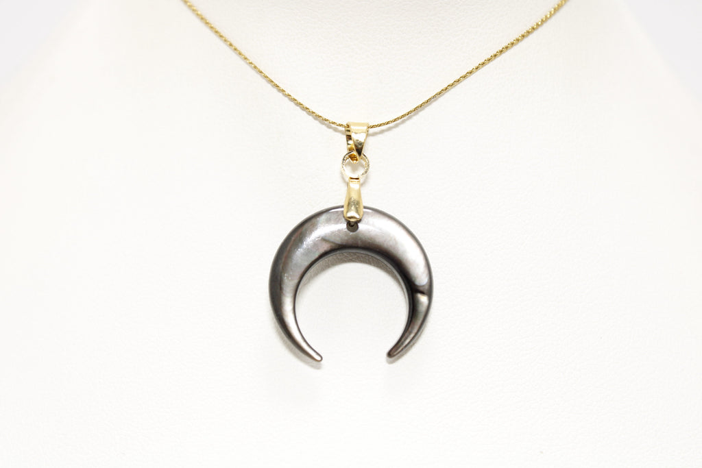 Collar Concha de Abulón Grande Acero Inoxidable