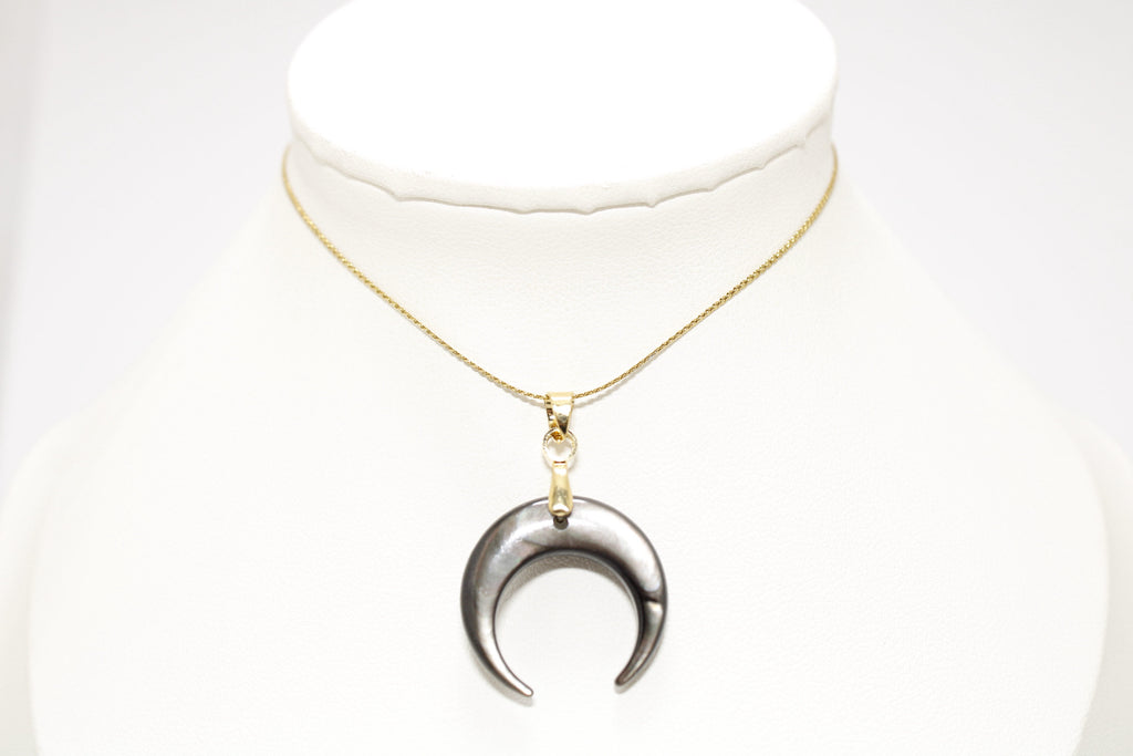 Collar Concha de Abulón Grande Acero Inoxidable