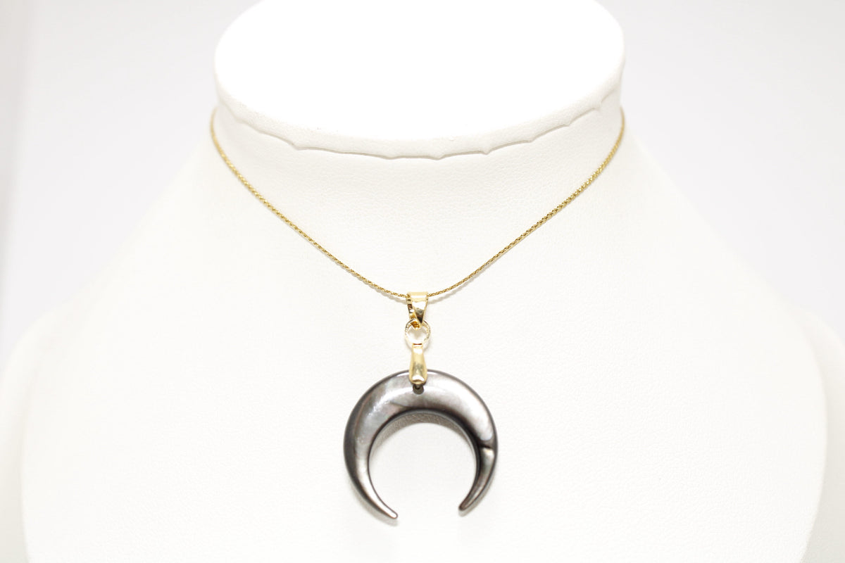 Collar Concha de Abulón Grande Acero Inoxidable