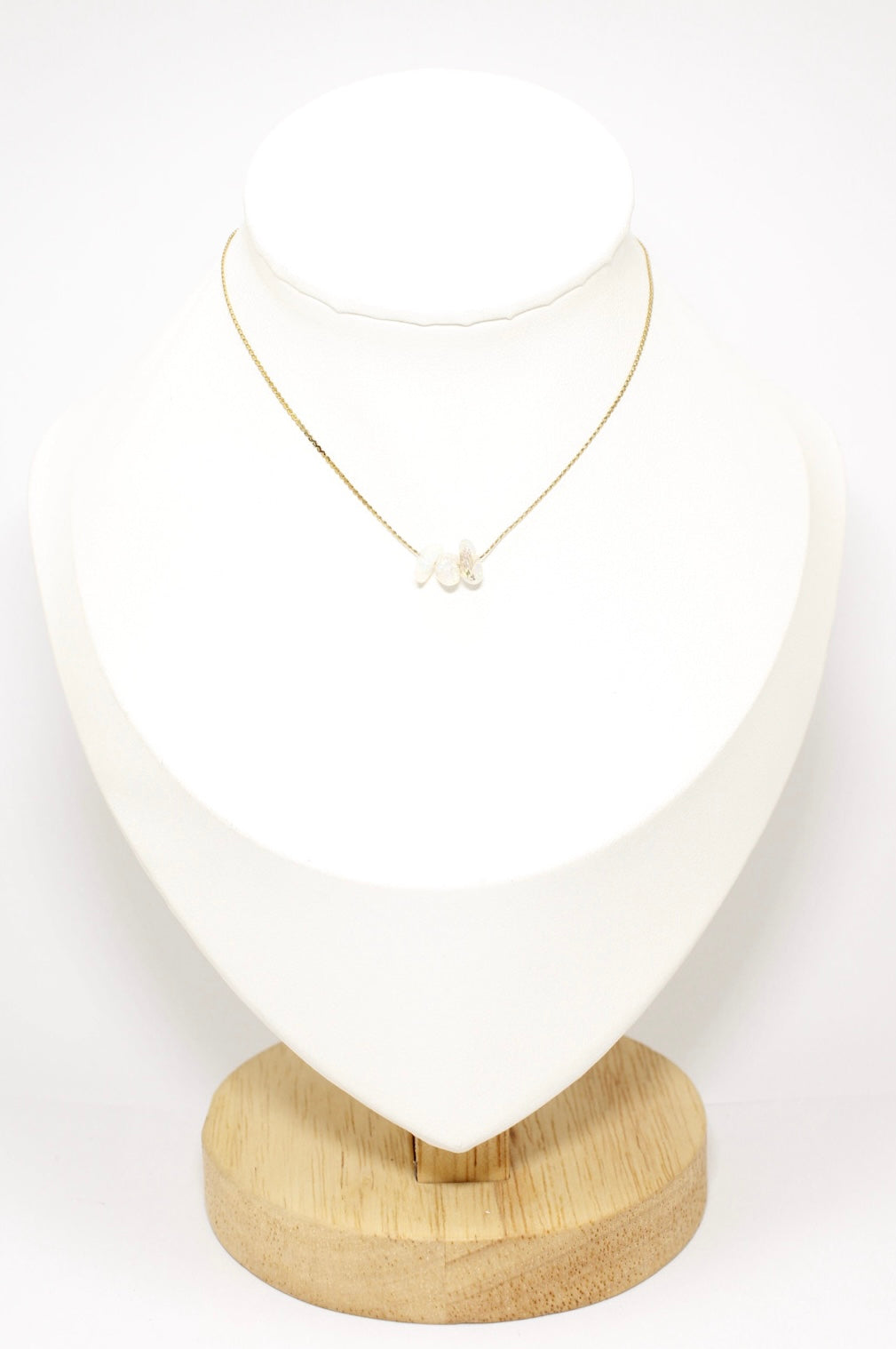 Collar Ópalo Triple Acero Inoxidable