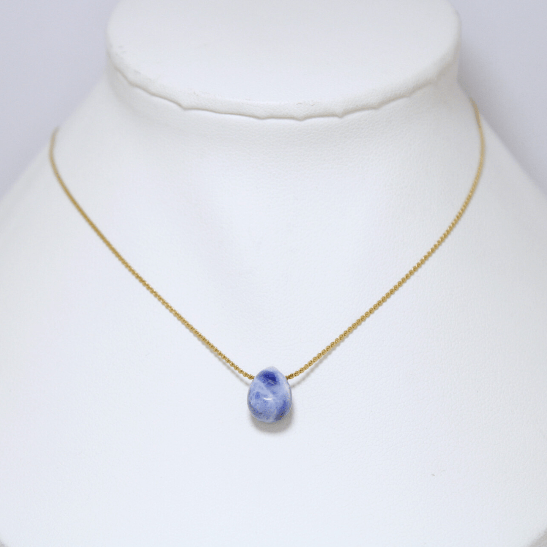 Collar Sodalita Acero Inoxidable