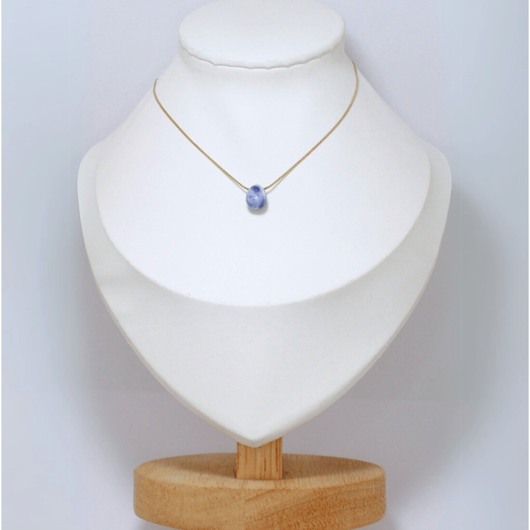 Collar Sodalita Acero Inoxidable