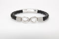 Brazalete dije infinito plateado acero inoxidable